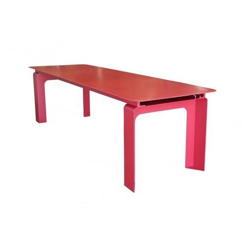Tavolo contemporaneo - GANIMEDE - Trackdesign - in acciaio verniciato / in corten / con supporto in acciaio verniciato