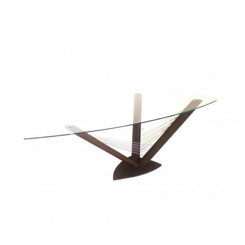 Scrivania da terra - SAIL - Trackdesign - contemporanea / in vetro temprato / trasparente