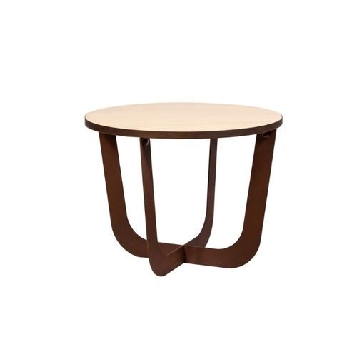 Tavolino basso contemporaneo - COFFEE  - Trackdesign - in acciaio COR-TEN® / con supporto in acciaio / rotondo