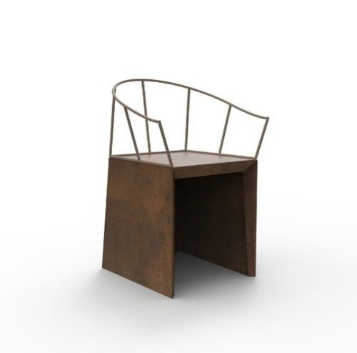 Sedia contemporanea - NEBIDA - Trackdesign - da interno / in acciaio COR-TEN® / con supporto in acciaio