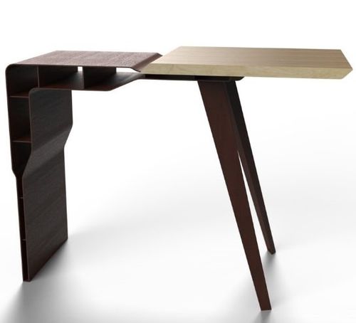 Consolle contemporanea - MESETA - Trackdesign - in rovere / con supporto in acciaio COR-TEN® / rettangolare