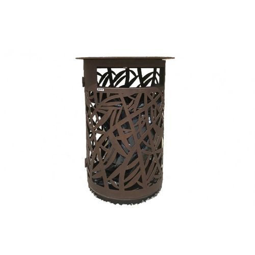 Portarifiuti pubblico - FEUILL’AGE  - Trackdesign - in acciaio COR-TEN® / senza coperchio / da esterno