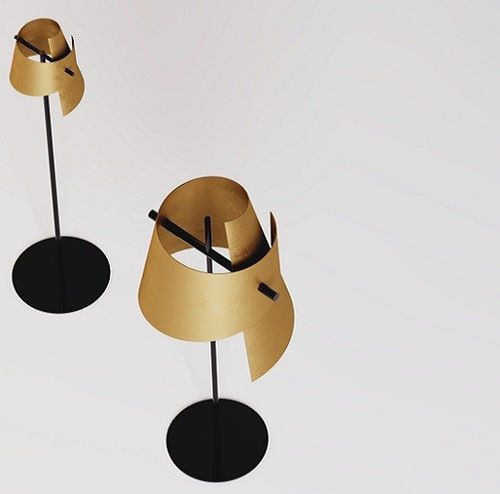 Lampada da terra - COCHLEA - Trackdesign - in acciaio verniciato / contemporanea / senza fili