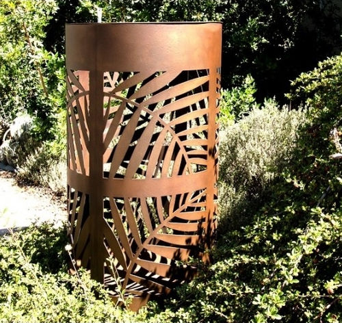 Portarifiuti pubblico - NATURA  - Trackdesign - in acciaio COR-TEN® / senza coperchio / da esterno