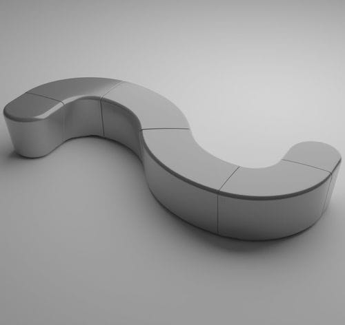 Panca per spazi pubblici contemporanea - MODULLARO - Astrini Design - in composito / modulare / per aeroporto
