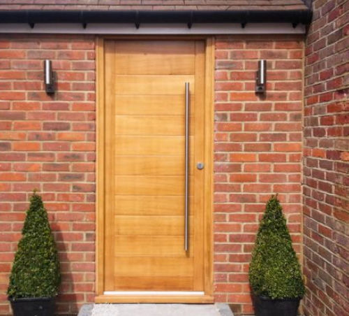 Porta d'ingresso - Authentic Timber Windows Ltd - in legno / battente / semivetrata