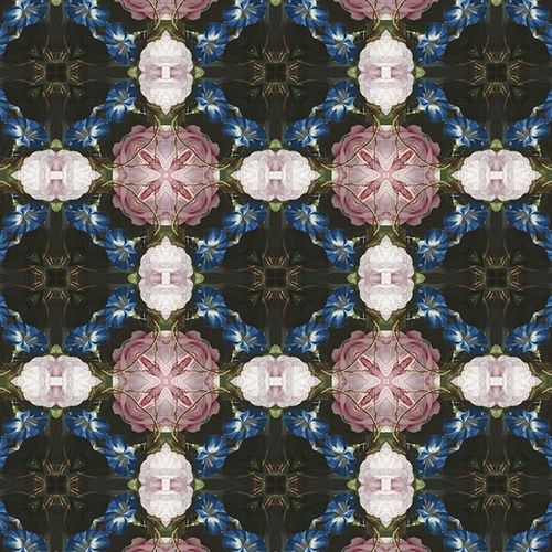 Carta da parati contemporanea - ORNAMENTAL - La Aurelia Design - a fiori / aspetto tessuto / multicolore