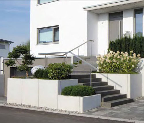 Muro di contenimento in calcestruzzo - L-TEC - Bivois - in elementi prefabbricati / per esterni / per recinzione di giardino