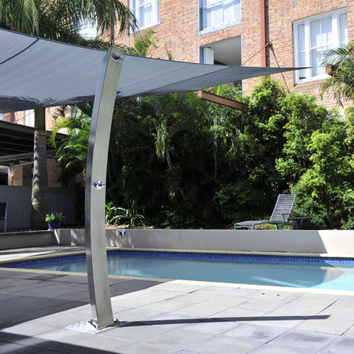 Doccia da esterno multifunzione - ECO  - Urban Fountains and Furniture - in acciaio inossidabile / contract