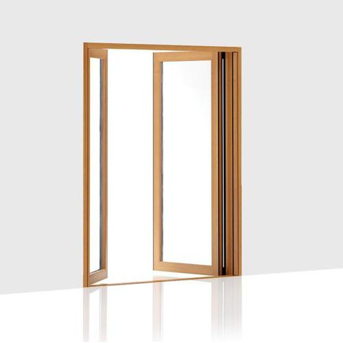 Porta finestra battente - 203 - Centor - in rovere / in alluminio / a doppi vetri