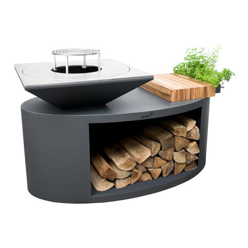Barbecue a legna - G3 - ARTISS DESIGN - professionale / mobile / in acciaio inossidabile