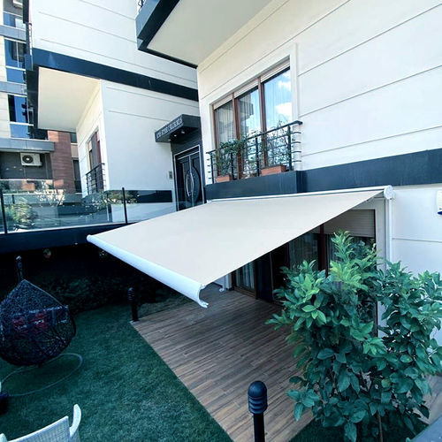 Tenda da sole retrattile - NAROON - Aluminante - a motore / da balcone / bianca