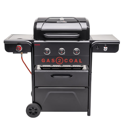 Barbecue a gas - Gas2Coal Special Edition 3 - CHARBROIL - a carbonella / con rotelle / in acciaio