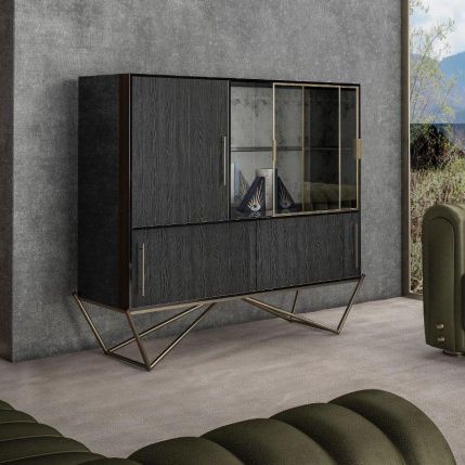 Credenza alta - HINES - Porus studio - contemporanea / in legno laccato / in frassino