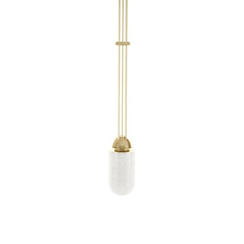 Lampada a sospensione - RUSSELL - Porus studio - in ottone lucidato / in ottone spazzolato / in alabastro