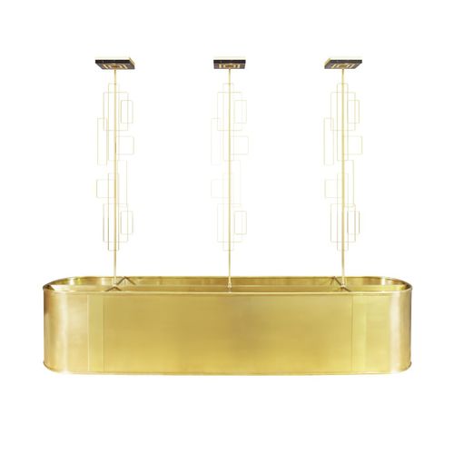 Lampada a sospensione - SKYSCRAPER - Porus studio - in ottone lucidato / contemporanea / con cavo