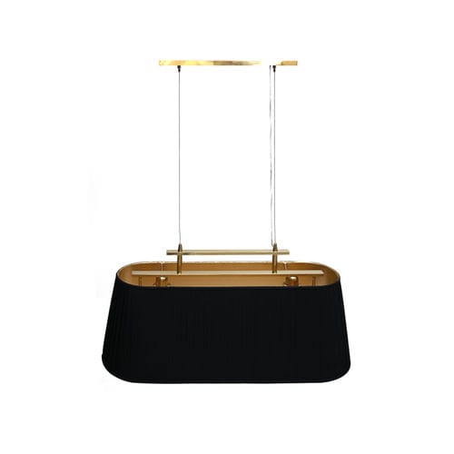 Lampada a sospensione - SPRINGFIELD - Porus studio - in ottone lucidato / in tessuto / contemporanea