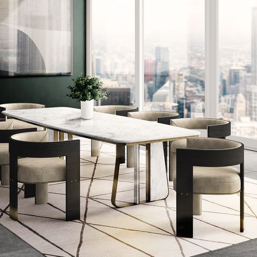 Sedia da pranzo contemporanea - BROOKLYN - Porus studio - da interno / in lino / in noce