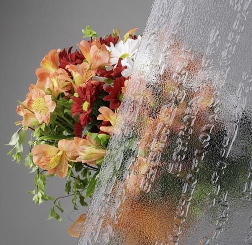 Pannello in vetro di sicurezza - CRISTAL FARAO - ALUPORTA - decorato / traslucido / per porta
