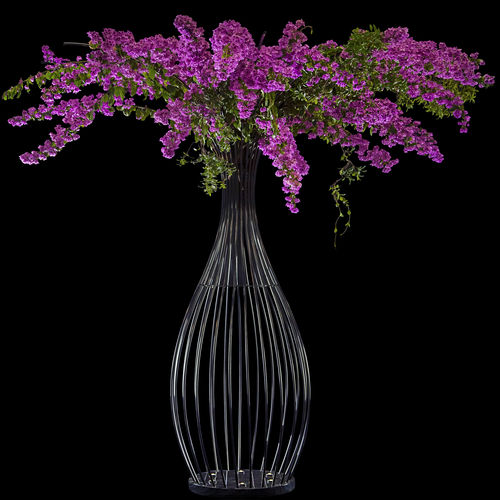 Piedistallo design originale - BOTTLE PALM ART - Feel Green - in metallo / da giardino / con luce integrata
