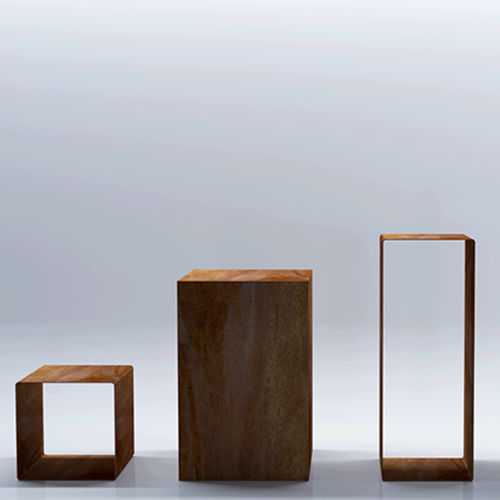 Piedistallo design originale - RUSTY COLUMN - Feel Green - in ferro / da giardino / su misura