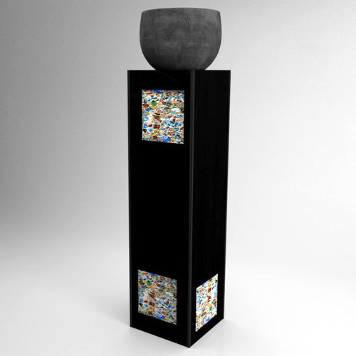 Piedistallo design originale - ART COLUMN - Feel Green - in legno laccato / da giardino / su misura