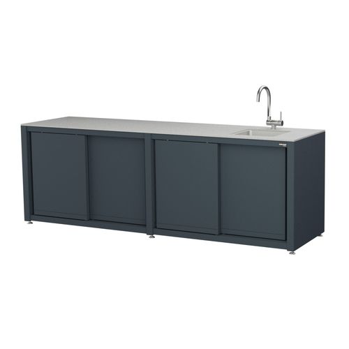 Cucina da esterno - CookOUT® BLANK 264 - Dukin d.o.o. - contemporanea / in alluminio / senza maniglie
