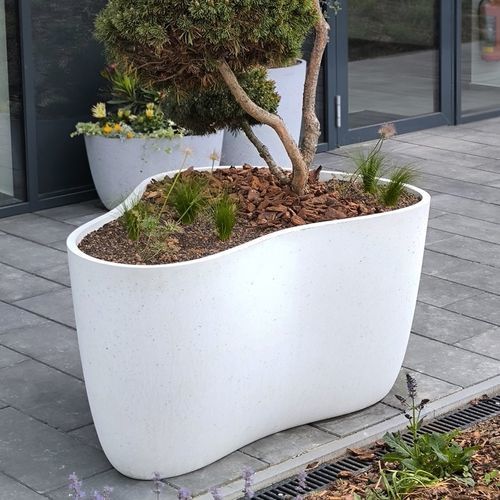 Fioriera in calcestruzzo fibrorinfrozato - ORGANIC - STREETPARK s.r.o. - in calcestruzzo HUP Ductal© / curva / resistente al gelo