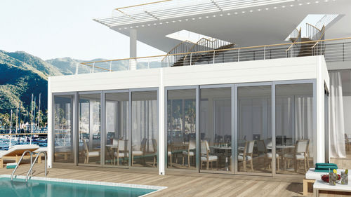 Porta finestra scorrevole - SLIDING DOORS - RGM srl - in alluminio / a doppi vetri / a taglio termico