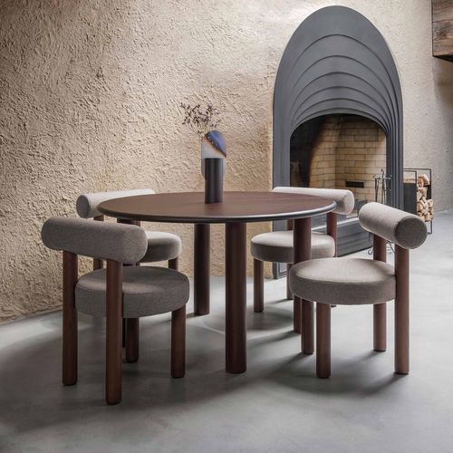 Tavolo da pranzo contemporaneo - Paul - NOOM - in frassino / impiallacciato in legno / in marmo