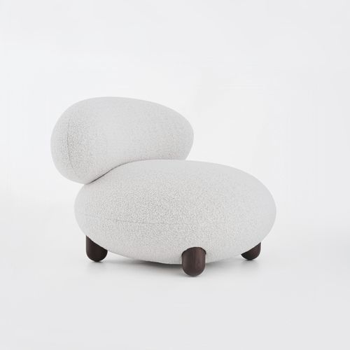 Chauffeuse contemporanea - Flock  - NOOM - in tessuto / in legno / fatta a mano