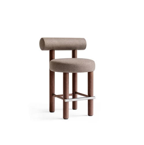 Sedia alta contemporanea - Gropius CS2 - NOOM - da interno / in tessuto / con supporto in legno