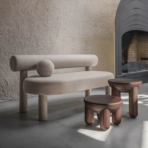 Divano contemporaneo - Gropius CS1 - NOOM - in tessuto / con cuscino rimovibile / fatto a mano