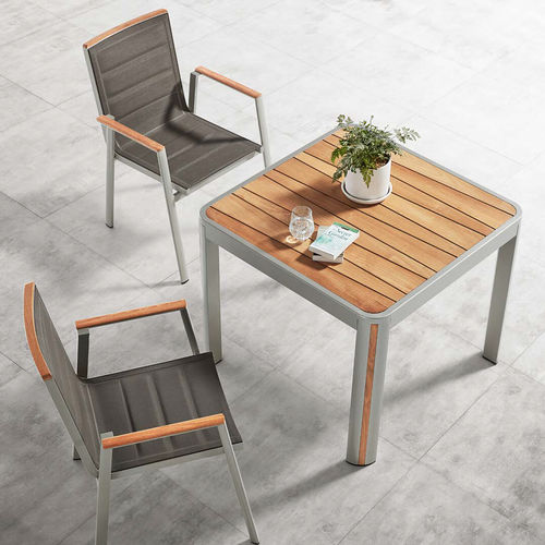 Sedia da pranzo contemporanea - HY-40020 - Howvin outdoor furtniture - da giardino / in Textilene® / in legno composito