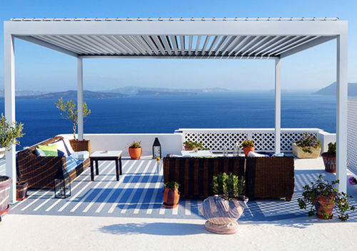 Pergola autoportante - Pergola 6 - Howvin outdoor furtniture - in alluminio / a lamelle orientabili
