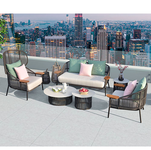 Divano design originale - H-28118 - Howvin outdoor furtniture - da esterno / in tessuto / in corda