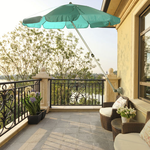 Ombrellone in tessuto - H-315W - Howvin outdoor furtniture - in alluminio / contract