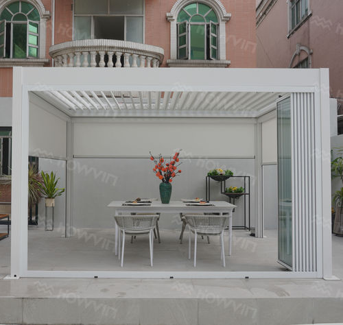 Pergola autoportante - H-818W - Howvin outdoor furtniture - in alluminio / a lamelle orientabili / su misura