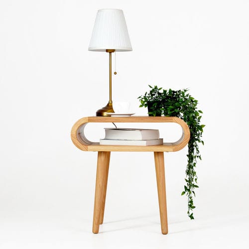 Comodino contemporaneo - AVI - MB Oaksas - in rovere / con supporto in quercia / rettangolare