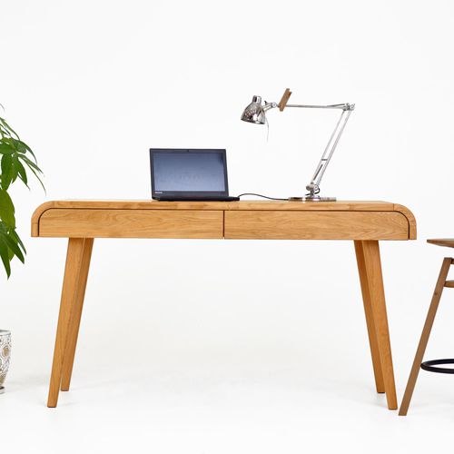 Scrivania da terra - KON - MB Oaksas - contemporanea / in legno / dritta