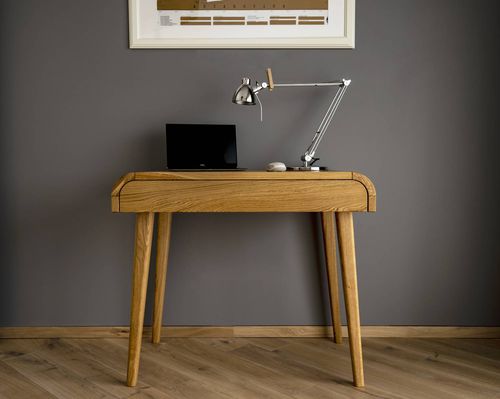 Scrivania da terra - KON-2 - MB Oaksas - contemporanea / in legno / dritta