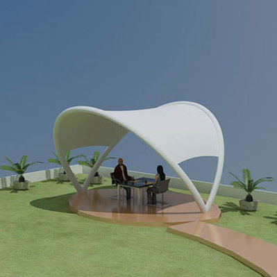 Tensostruttura su ossatura metallica - ICON INTERIORS AND EXTERIORS - ad arco / per tettoia / per spazi pubblici