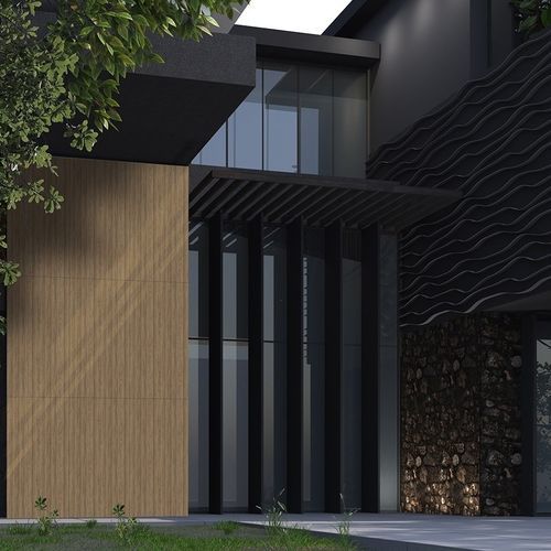 Pannello di rivestimento - BISA - Mikodam - per esterni / in legno / liscio
