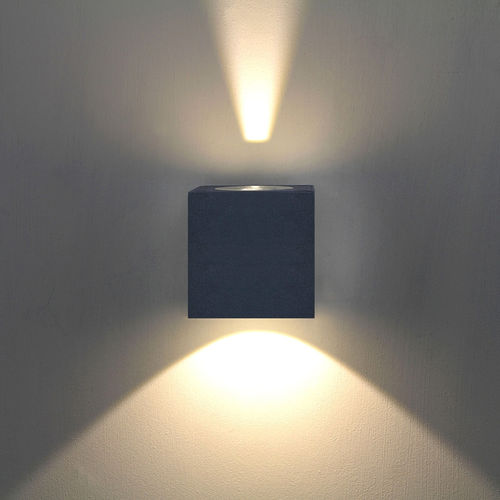 Applique contemporanea - JARNO - Lucande - da esterno / in alluminio / a cubo