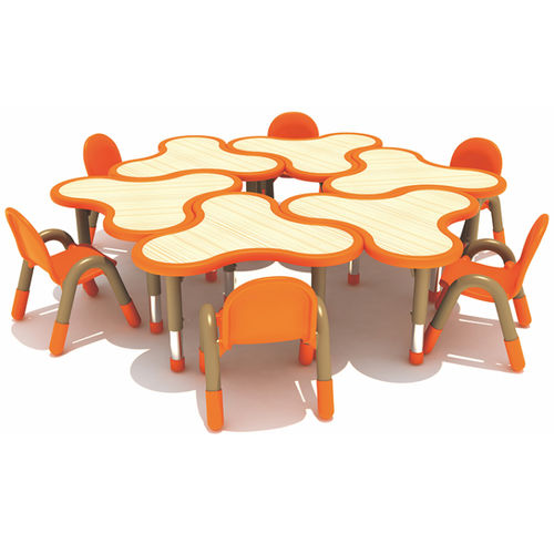 Set tavolo e panca contemporaneo - DC-017 - Qitele Group Co .,Ltd - in metallo / in plastica / per bambini