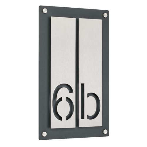 Cartello segnaletico per porta - 691-2-RALVA - Briefkasten Manufaktur Lippe GmbH - da parete / in acciaio inossidabile / da avvitare