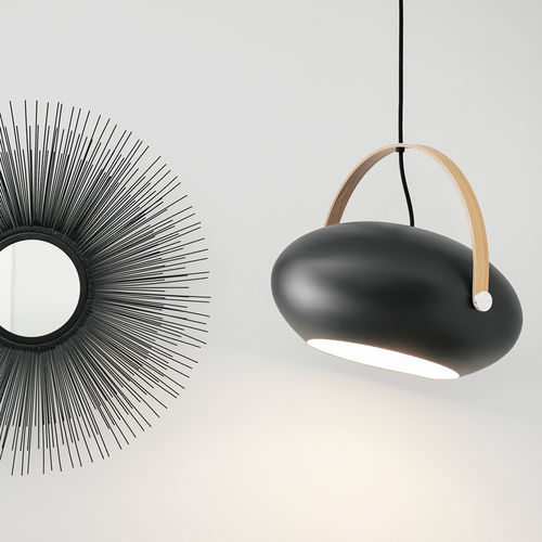 Lampada a sospensione - DC - Halo Design - in alluminio / in rovere / design organico