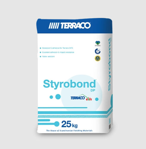 Malta collante di protezione - STYROBOND DP   - Terraco LLC. Ltd - impermeabile / per isolamento a cappotto / acrilico