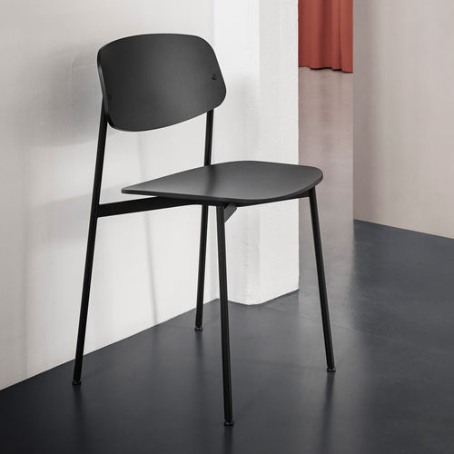 Sedia contemporanea - TODAY - MILLION - da interno / impiallacciata in legno / con supporto in acciaio