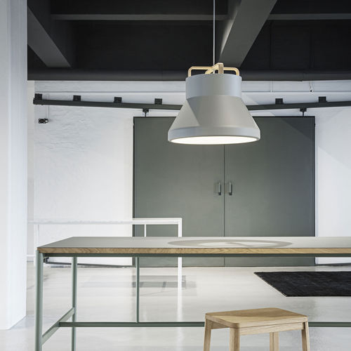 Lampada a sospensione - VOYAGE - MILLION - in alluminio / in rovere / in legno compensato
